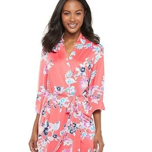 Natori Woman floral wrap robe Sz Xl
